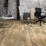 Sol Vinyle Textile - Black Edition 3D - Parquet chne vintage - salon