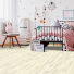 Sol Vinyle First - Imitation parquet blanc rustique shabby - Chambre