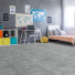 Sol Vinyle Style - Imitation Carrelage gris - Chambre