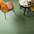 Sol Vinyle Rsistance Pro - Parquet bois vintage peint - Vert - salon