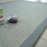 Tapis Sisal Quintana gris ganse coton vert de gris - Tranche