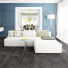 Sol PVC Best - Effet parquet vieilli - Bois gris anthracite - Ambiance salon