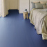 Sol Vinyle Rsistance Pro - Parquet bois vintage peint - Bleu - chambre