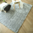 Tapis Flocon - Shaggy fris  poils longs - Gris clair - Vue de loin