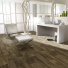 Sol Vinyle Textile - Black Edition - Aspect parquet - Chne rustique fonc - salle de bain