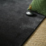 Tapis doux Hypnose noir velours galon noir - salon