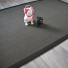 Tapis sisal Yucatan anthracite ganse coton noire - salon