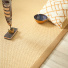 Tapis naturel en Sisal Slow naturel ganse lin camel - salon