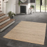 Tapis naturel en laine et jute Redwood marron velout - couloir