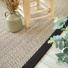 Tapis sisal Maya chevron beige finition brun chin - salon