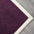 Tapis Bellaire violet ganse coton cru - coin