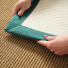 Tapis Sisal grosses boucles Cuba havane ganse vert meraude - envers