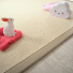 Tapis pure laine Latoon cru ganse coton grge - Tranche