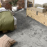 Dalle PVC clipsable rigide Ultime Plus - Carreaux de ciment gris - Finition extra mate - chambre