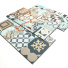 Dalle sol PVC Clipsable Mix and Match - Click 5G - Carreaux de ciment patchwork terracotta - Dalles non clipses