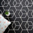 Tapis Graphique Essenza Noir - Cubes 3D - Sans perspective