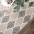 Tapis Essenza - Nature urbaine - Feuilles gris et beige - Vue de haut