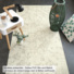 Dalle sol PVC Clipsable Mix and Match - Click 5G - Carreaux de ciment beige clair - Vue de face