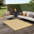 Tapis d'extrieur ou de salon - Motifs graphiques - Jaune safran - Dcoration extrieure