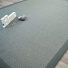 Tapis Sisal Quintana gris ganse coton vert de gris - salon