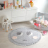 Tapis Enfant Nattiot - Rond Molly gris -  90 cm