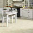 Sol PVC Best - Imitation Parquet Blanchi Petites Lames - Cuisine