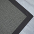 Tapis Sisal Quintana anthracite ganse coton noire - Ct tranche