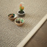 Tapis Laine et sisal Caloundra grosses boucles beige ganse cru - salon