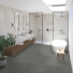 Sol Vinyle Textile - Black Edition - Aspect minral - Terrazzo anthracite - salle de bain