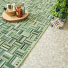 Tapis de jardin Broc Arty tissage vert - vue de prs