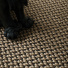 Tapis naturel en Sisal Slow bronze ganse noire - vue de prs