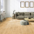 Parquet flottant Stratifi compatible cuisine salle de bain - Chne beige sahara - Ambiance salon