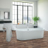 Sol Vinyle Link - Imitation parquet petites lames bois fonc - Surface mate - salle de bain