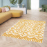 Tapis extrieur et intrieur motif ethnique Brasilia jaune moutarde - salon