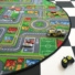 Tapis rond de jeu enfant circuit de voiture ville - chambre enfant