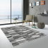 Tapis toucher soft - Imprim peau de vache - Parement gris - Ambiance Salon