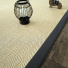 Tapis Sisal Veracruz - Chevron - Blanchi - ganse coton anthracite - tranche