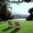 Espace détente en gazon synthétique Eden 35 mm, parfait pour jardin avec piscine