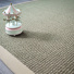 Tapis Sisal Quintana grge ganse coton grge - Tranche