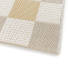 Tapis motif damier en matire recycle - Andy - Beige et ocre - coin