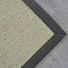 Tapis Sisal Quintana blanchi ganse coton anthracite - Galon