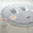 Tapis Enfant Nattiot - Rond Molly gris -  90 cm - Vue de loin