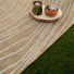 Tapis d'extrieur ou d'intrieur - Riviera - Beige et crme - tranche