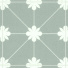 Aspect carreaux de ciment revisité sur vinyle à envers textile Élite Lexington Bloom vert sauge