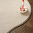 Tapis en matire recycle de forme organique - Re-cycle - Beige - gros plan