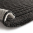 Tapis de salon en relief - Black Circle - Noir - envers