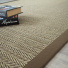 Tapis Sisal Nairobi chevron ganse coton marron - Tranche