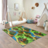 Tapis de jeu enfant circuit volcans et dinosaures - chambre d'enfant