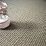 Tapis Sisal Quintana grge ganse coton grge - gros plan