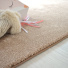 Tapis Velours Hygge beige galon tabac - Tranche